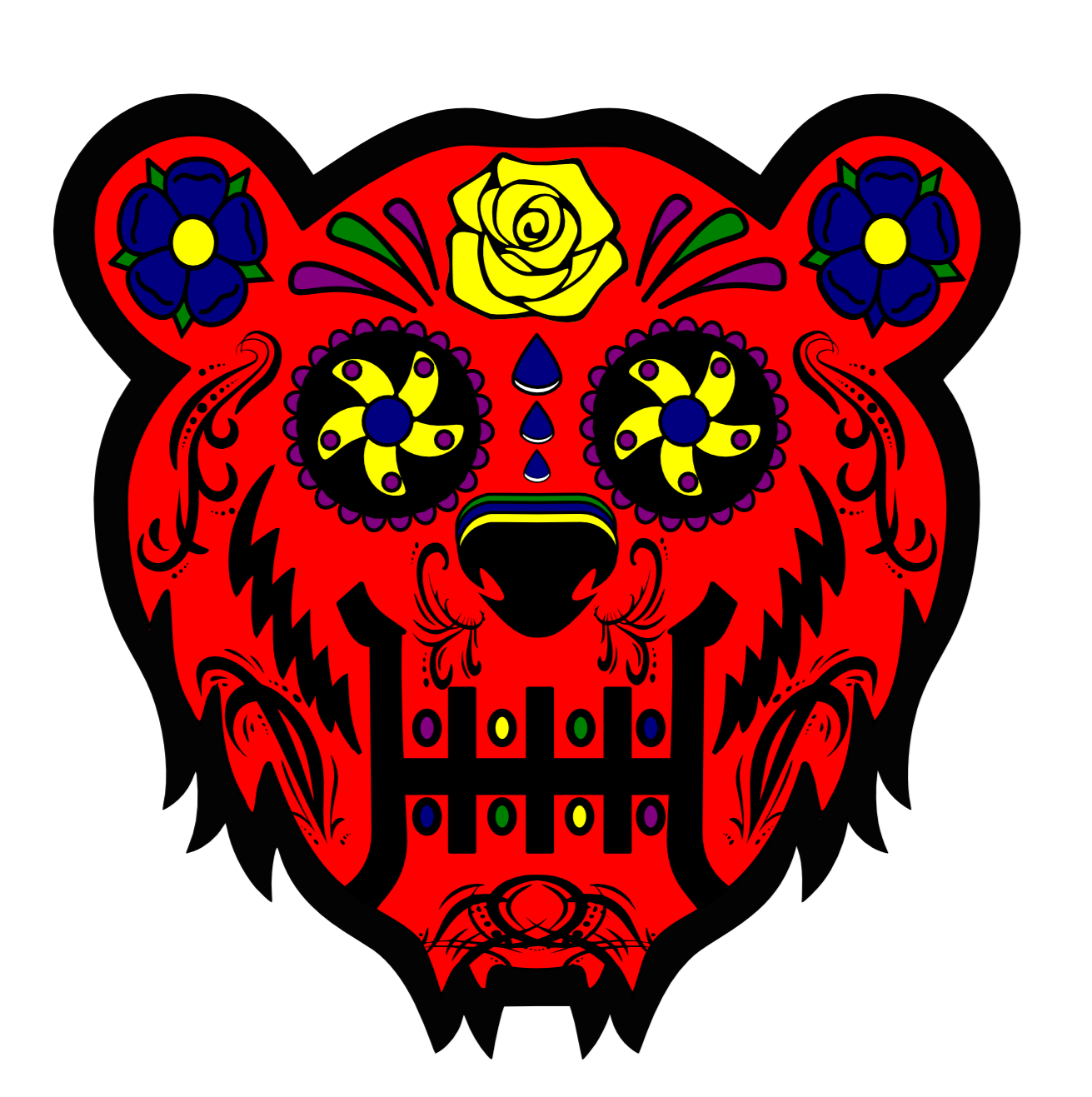 BEAR CANDY RED Mood Mat